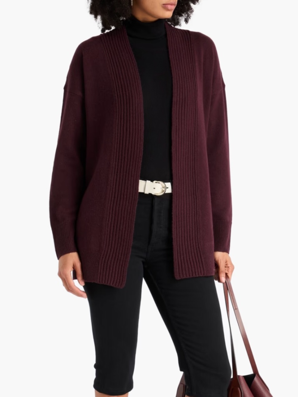 Vince Wool-Cashmere Longline Cardigan | Minimalist Luxe Layering Staple, sz Med